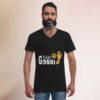 Team Gassi – mit Pfote, Fußabdruck und deinen Namen - Unisex T-Shirt mit V-Ausschnitt, T-Shirts mit inspirierenden Sprüchen – Bild 5