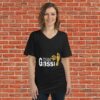 Team Gassi – mit Pfote, Fußabdruck und deinen Namen - Unisex T-Shirt mit V-Ausschnitt, T-Shirts mit inspirierenden Sprüchen – Bild 7
