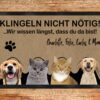 Personalisierte Fußmatte mit Haustierfoto – „Klingeln nicht nötig“ – Türvorleger mit Namen & Bild – Geschenk für Tierliebhaber – Bild 5