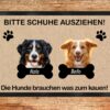 Lustige Fußmatte Hund – „Bitte Schuhe ausziehen, der Hund braucht was zum Kauen“ – Geschenk für Hundebesitzer – 40x60 cm – Bild 3