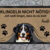 Personalisierte Fußmatte mit Haustierfoto – „Klingeln nicht nötig“ – Türvorleger mit Namen & Bild – Geschenk für Tierliebhaber – Bild 2