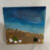 3D Meereslandschaft auf Leinwand - 30x30 cm Epoxidharz-Kunstwerk mit Strand und Muscheln – Bild 4