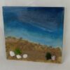 3D Meereslandschaft auf Leinwand - 30x30 cm Epoxidharz-Kunstwerk mit Strand und Muscheln – Bild 2