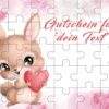 Origineller Gutschein: Persönliches Puzzle "Eichhörnchen" mit 30 Teilen in Geschenkverpackung