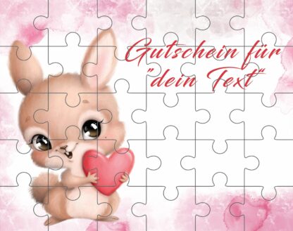 Origineller Gutschein: Persönliches Puzzle "Eichhörnchen" mit 30 Teilen in Geschenkverpackung