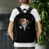 Rucksack personalisiert mit Haustierbild & Name – Reißverschluss Design – Hund Katze Fotodruck – Geschenk Tierfreund