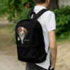 Rucksack personalisiert mit Haustierbild & Name – Reißverschluss Design – Hund Katze Fotodruck – Geschenk Tierfreund – Bild 2