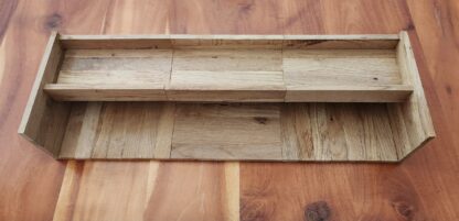 Origineller Kerzenhalter mit Fach für Teelichter aus Holz – Bild 4